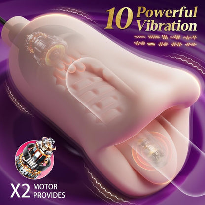 Penis Trainer Vibrator Glans Massager Oral Blowjob Masturbator with 10 Vibrations