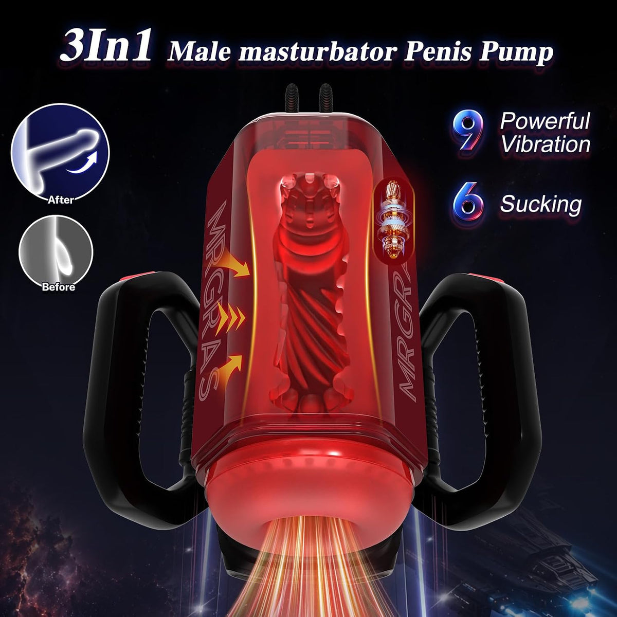 AI Sync Masturbator Penis Stroker Blowjob with 9 Thrusting & 6 Blowjob & Sucking Modes