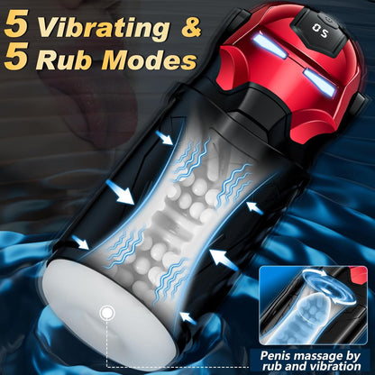 Automatic Masturbator Penis Stroker Sex Machine with 5 Swing & Rotation & Vibration Modes