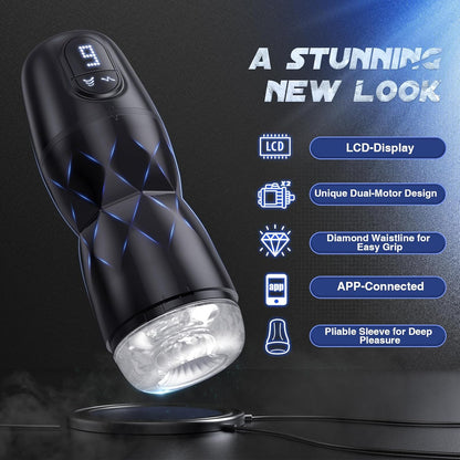 Automatic Masturbator Penis Pump Enlargers with 5 Sucking & 9 Vibrating Modes
