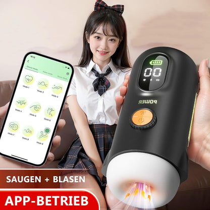 Automatic Masturbator Penis Trainer Blowjob Machine with 9 Vibration & Suction Modes