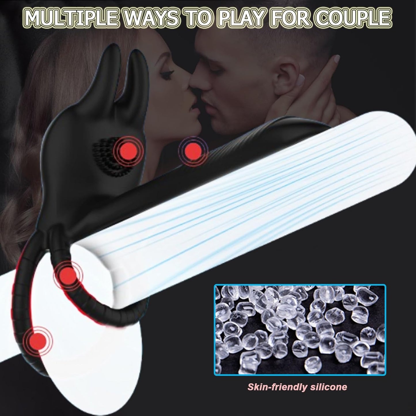 Remote Control Vibrating Cock Ring Penis Trainer Vibrator with 10 Modes