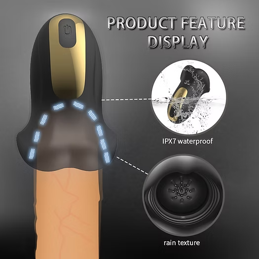 Electric Penis Trainer Glans Stimulator Masturbator with 6 Vibration Stimulation Modes
