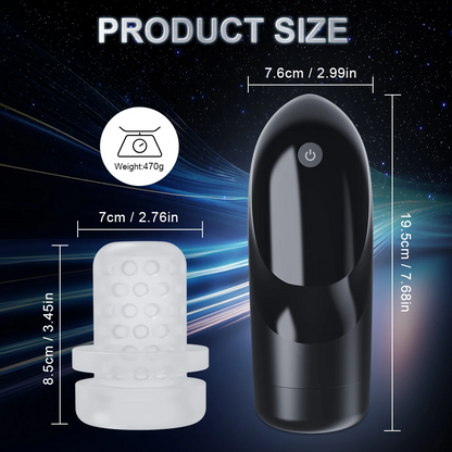 Automatic Masturbator Pocket Pussy Stroker Machine with 3 Vibration & 9 Suction Modes