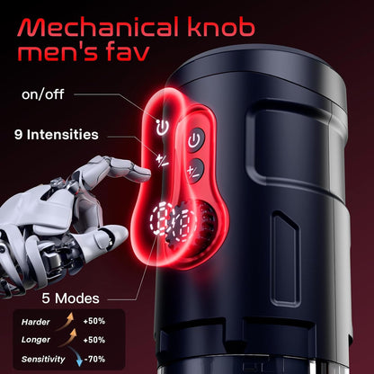 Automatic Masturbator Penis Pump Stroker Blowjob with 5 Thrustings & 9 Rotations