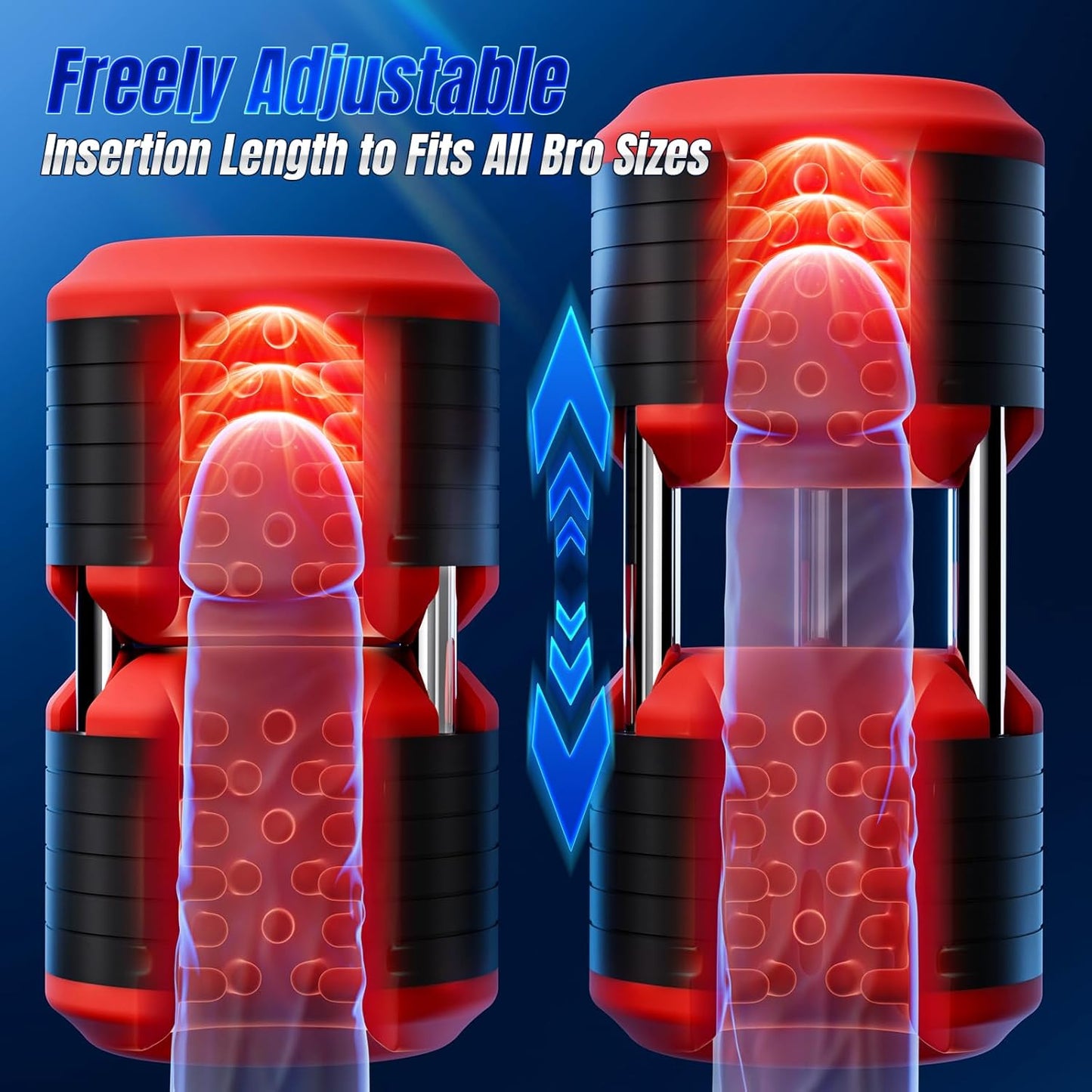 Auto Masturbator Penis Trainer Sex Machine Stroker with 10 Vibrating Modes