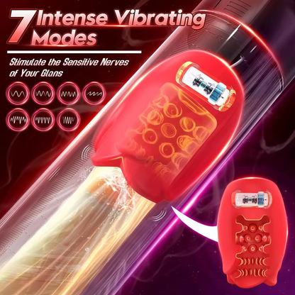 LCD Display Penis Pump Extender Masturbator with 4 Pressure Levels & 9 Suctions