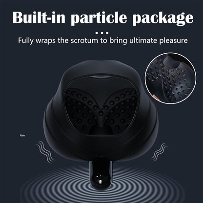 Testicle Cock Ring Vibrator Massager Masturbator with Powerful Vibrations