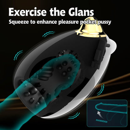 Electric Glans Vibrator Penis Trainer Masturbator with 10 Vibration Modes
