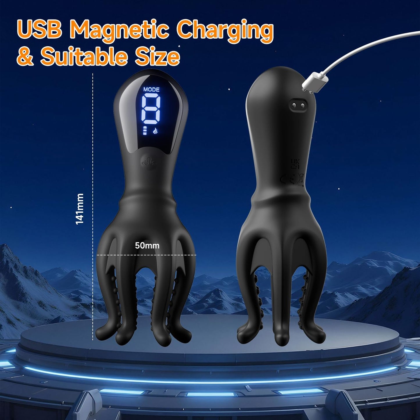 360° Wrapped Penis Vibrator Glans Trainer Masturbator with 9 Vibration Modes
