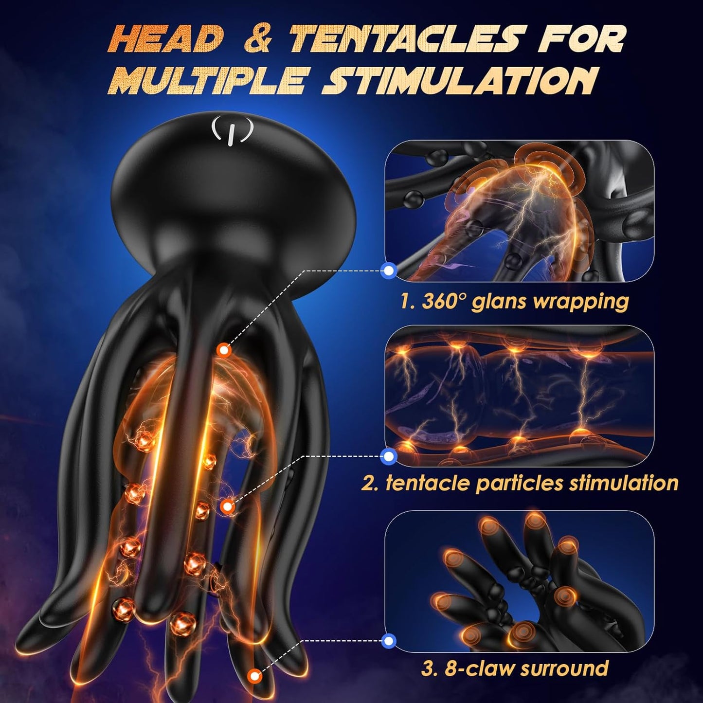 Octopus Tentacle Penis Trainer Vibrator Masturbator with 10 Vibration Modes