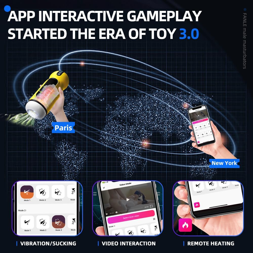 APP Control Automatic Masturbator Blowjob Stroker with 4 Suction & 10 Vibration Modes