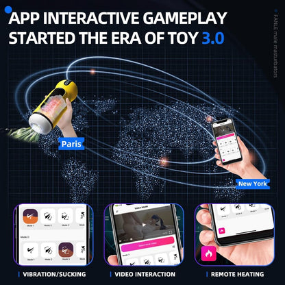 APP Control Automatic Masturbator Blowjob Stroker with 4 Suction & 10 Vibration Modes