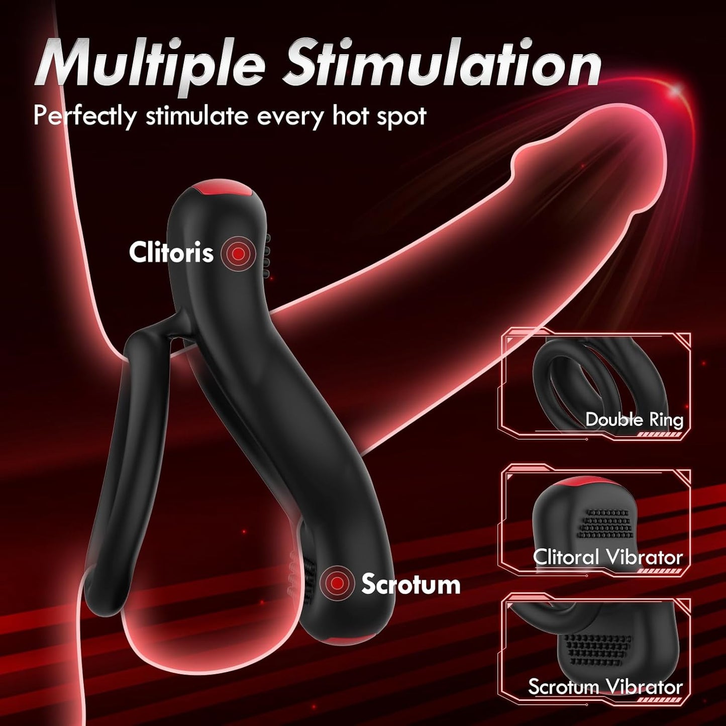 App & Remote Controlled Cock Ring Penis Trainer Vibrator with 10 Vibration Modes