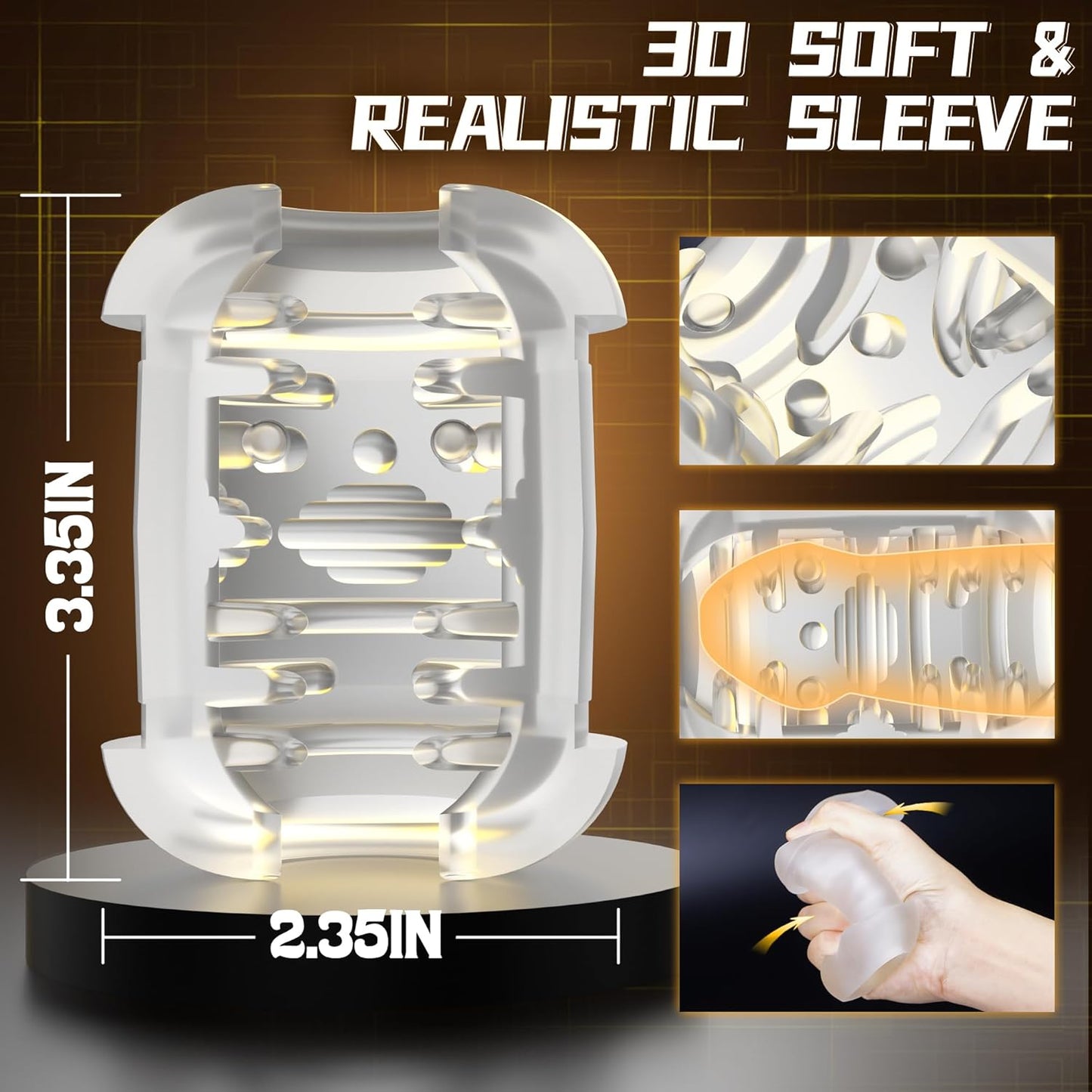 Automatic Masturbator Stroker Sex Machine with 6 Thrusting & Vibration Modes