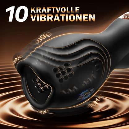 Oral Penis Vibrator Glans Trainer for Masturbator with 10 Vibration Modes