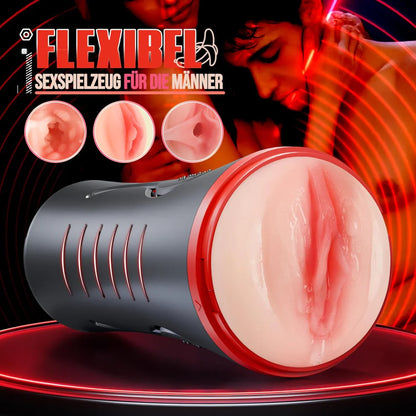 Pressing Realistic Masturbator Pocket Pussy Penis Stroker Blowjob