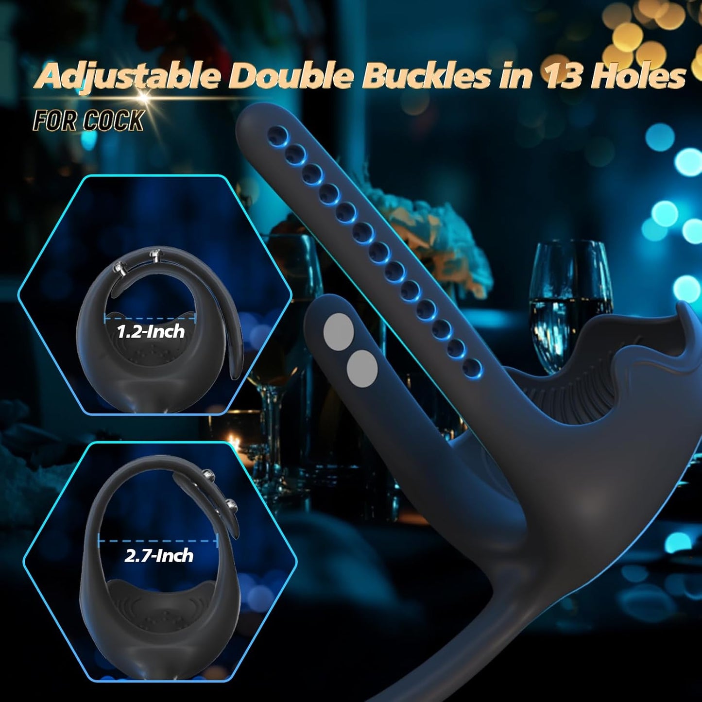 3 IN 1 Anal Plug Vibrator Testicle Taint Stimulator Cock Ring with 10 Vibrations