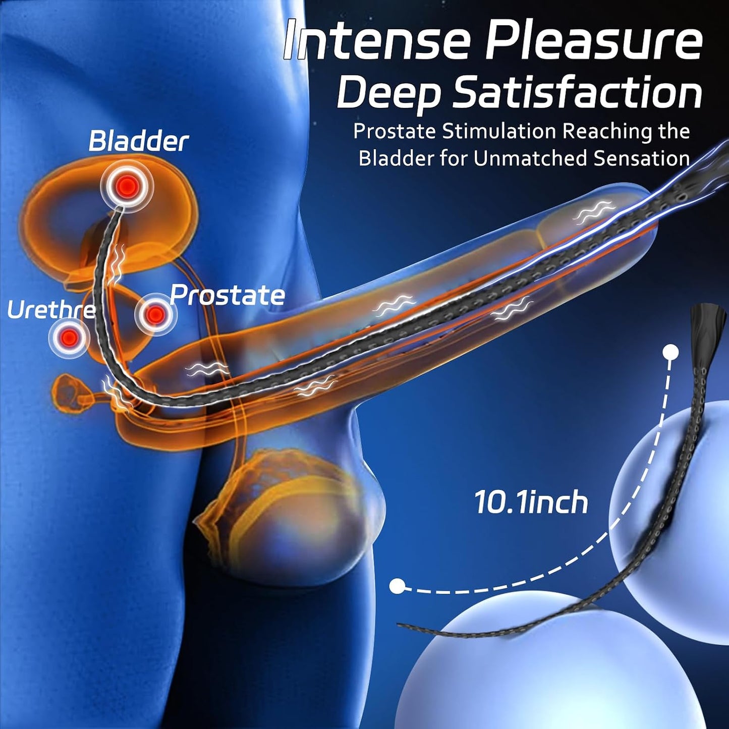 Octopus Tentacle Sounding Rods Urethra Vibrator Prostate Massager Penis Plug with 10 Vibration Modes