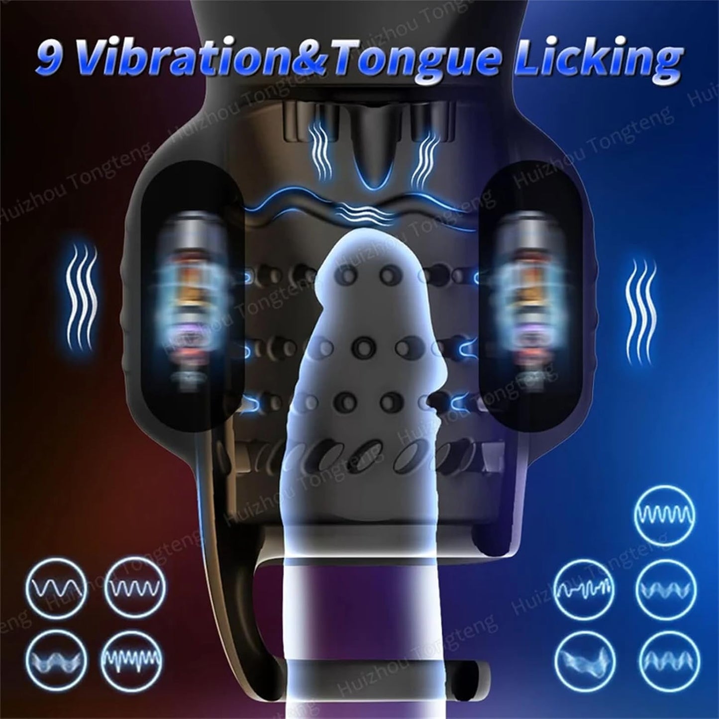 4 IN 1 Electric Penis Trainer Vibrator Glans Stimulator Masturbator with 9 Vibration Modes