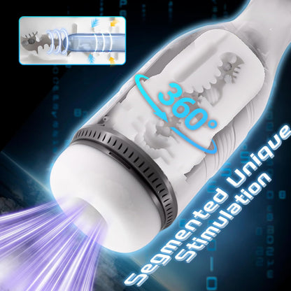 6 IN 1 Upgraded Automatic Masturbator Sex Machine with 6 Vibration & 4 Sucking Modes