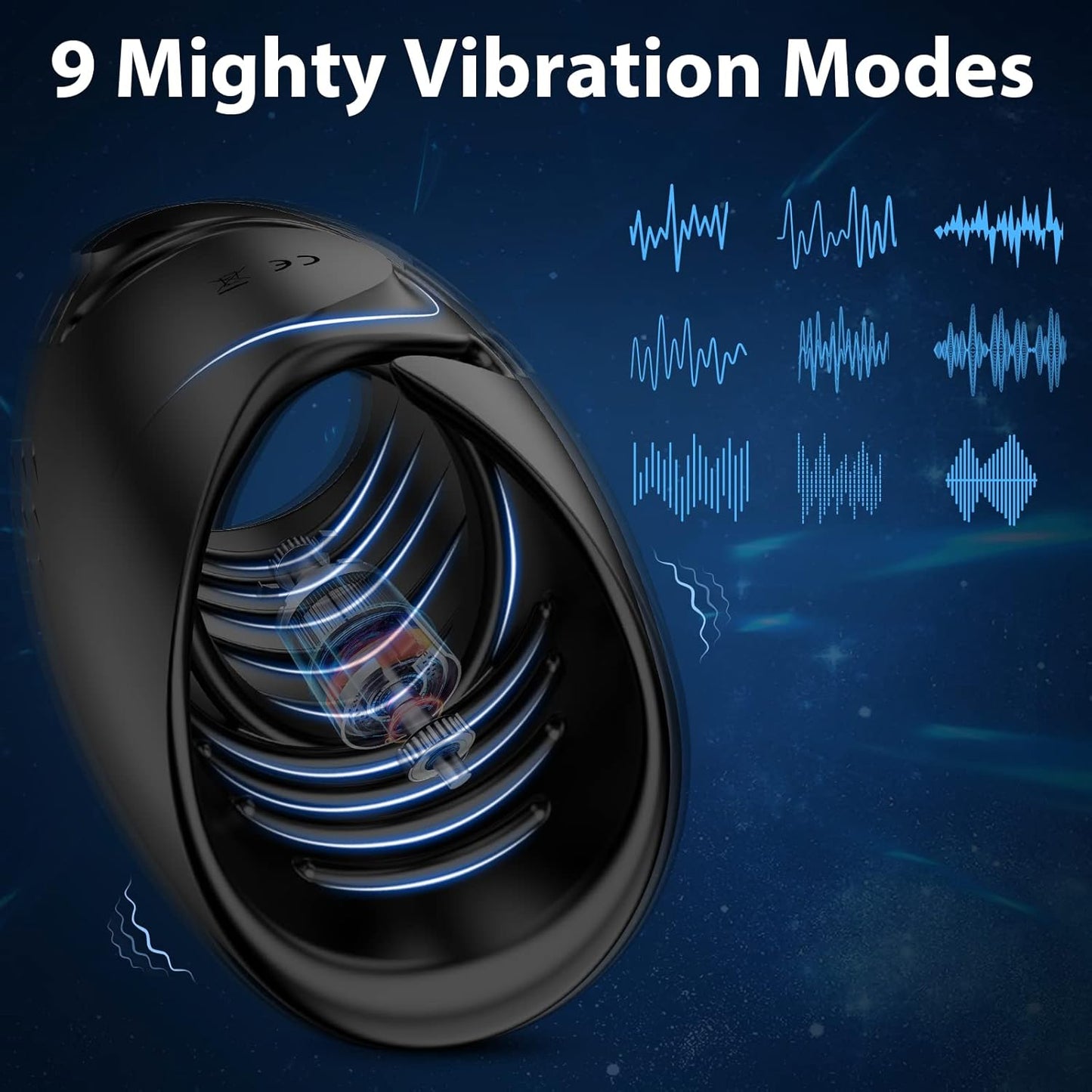 3 IN 1 Penis Trainer vibrator Glans Massager Masturbator with 9 Vibration Modes