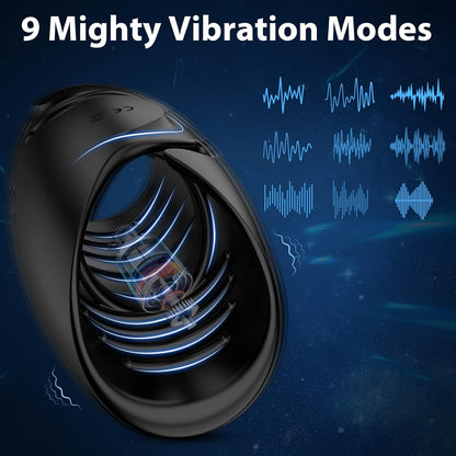 3 IN 1 Penis Trainer vibrator Glans Massager Masturbator with 9 Vibration Modes