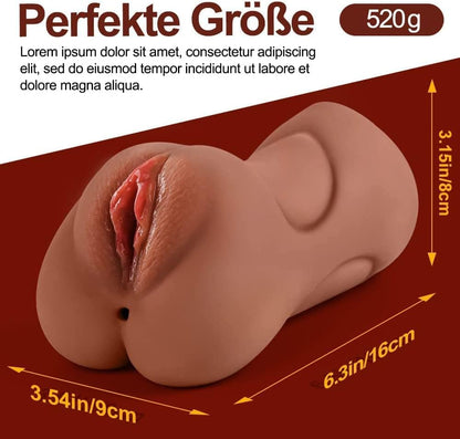 3 IN 1 Realistic Pocket Pussy Penis Trainer Oral Stroker Blowjob