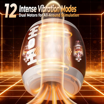 Football Shape Penis Trainer Stroker Blowjob with 12 Vibration Modes