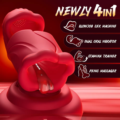 360° Full-Surround Penis Trainer Stroker Blowjob Masturbator with 9 Vibration Modes