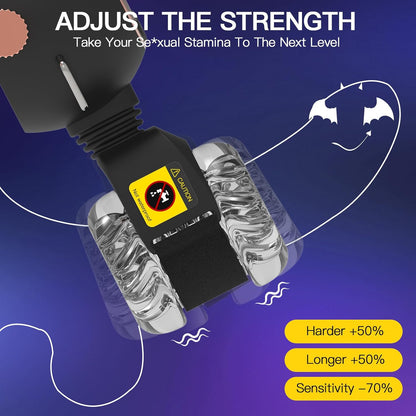 Strap-On Masturbator Sex Machine Stroker with 9 Vibrating & Swinging & Thrusting Modes