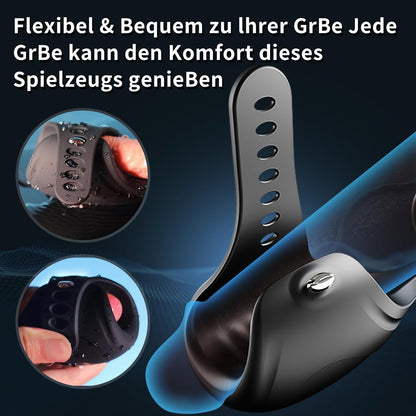 2 IN 1 Penis Trainer Vibrator Cock Ring Stimulator Masturbator with 10 Vibration Modes