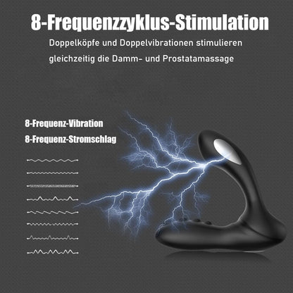 2 in 1 E-stim Anal Vibrator Prostate Stimulator with 8 Vibration & 8 Electroshock Modes