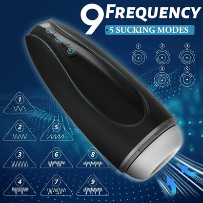 Automatic Sucking Male Masturbator Stroker with 9 Vibration & 5 Suction Modes