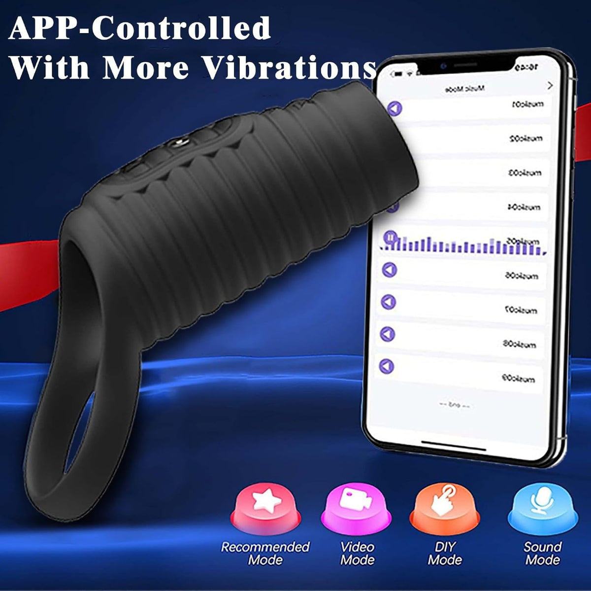 Wave-like Penis Trainer Vibrator Stimulator Sleeve Enhancer Masturbator with 10 Vibration Modes