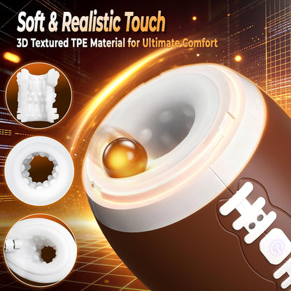 Football Shape Penis Trainer Stroker Blowjob with 12 Vibration Modes