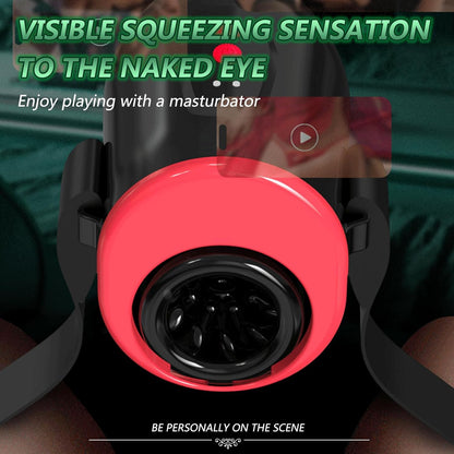 Automatic Sucking Male Masturbation Cup Stroker with 6 Vibrating & Thrusting Modes