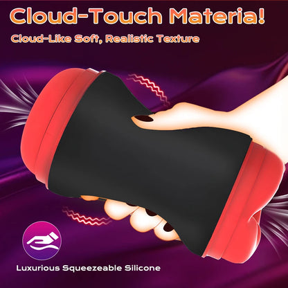 Electric Blowjob Pocket Pussy Masturbator with 9 Vibrations & Pressure Modes