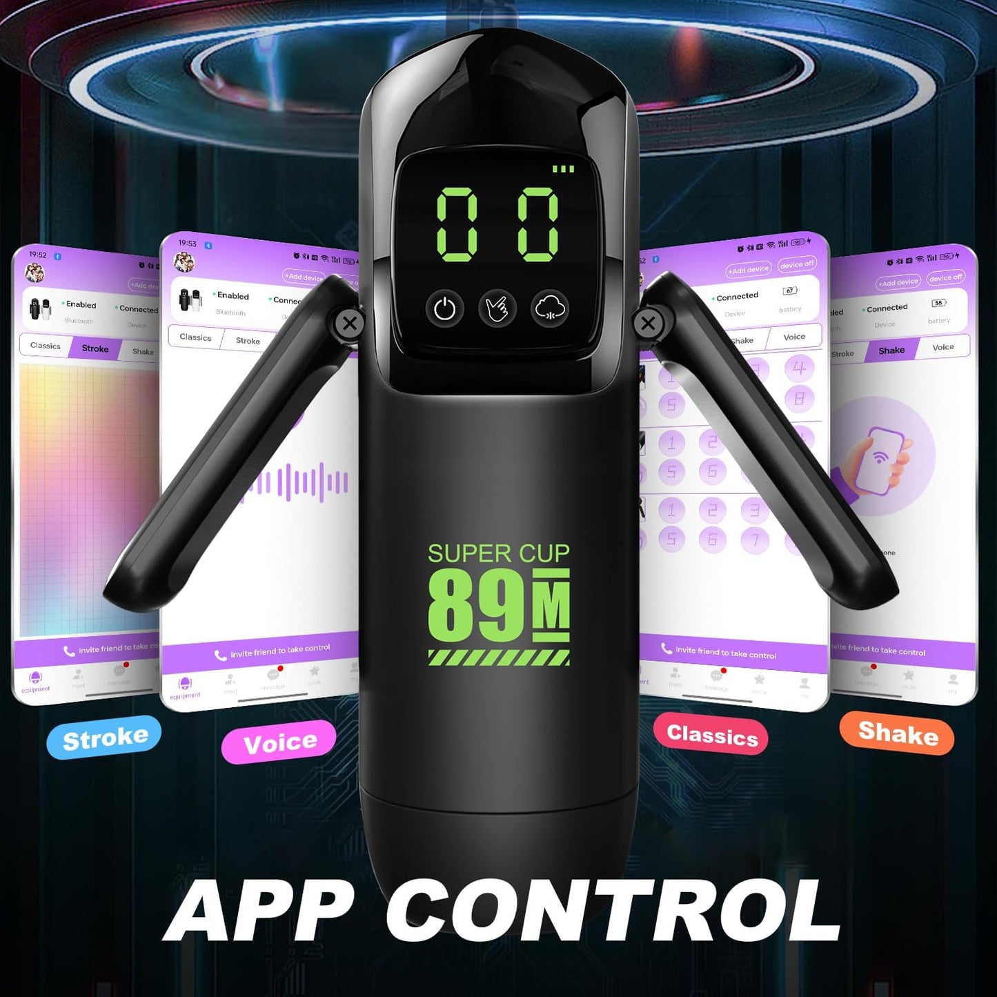 Automatic Masturbator Stroker Blowjob Sex Machine with 7 Sucking & Vibrating Modes