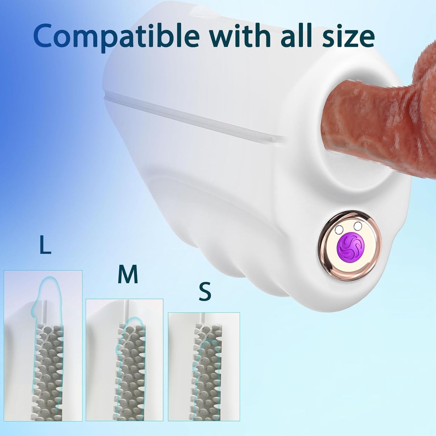 2 IN 1 Oral Stroker Blowjob Penis Trainer Vibrator Stimulator with 9 Modes