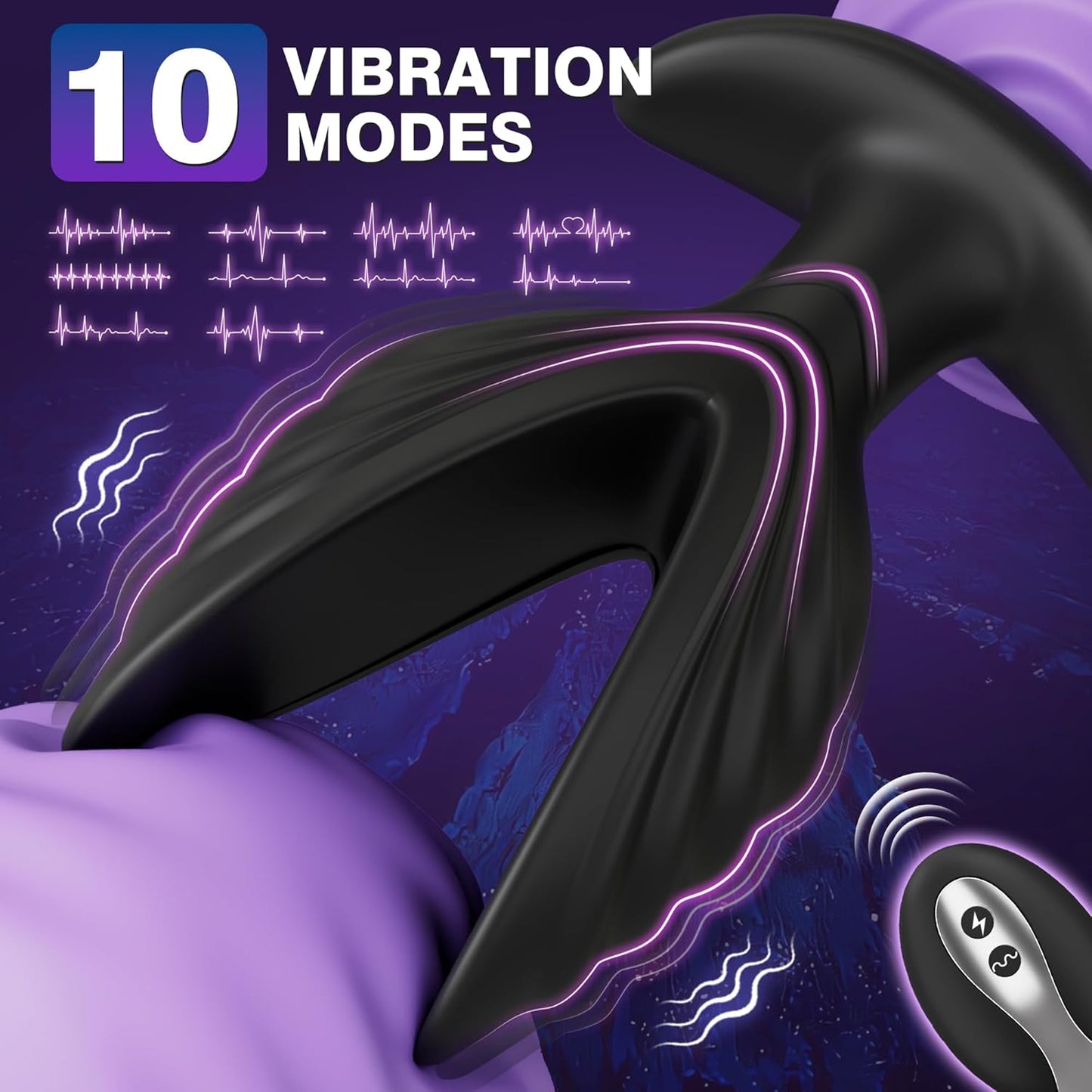E-Stim Prostate Massager Butt Plug Vibrator with 5 Electric Shock & 10 Vibrations
