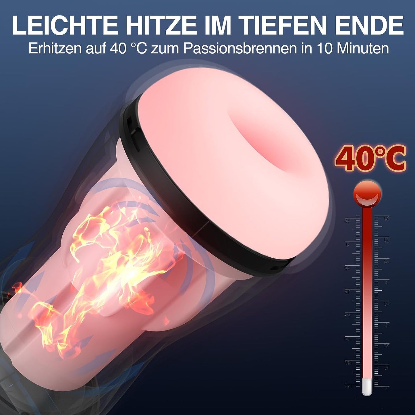 4-in-1 Oral Electric Masturbator Stroker with 10 Vibration & 9 Suction Modes