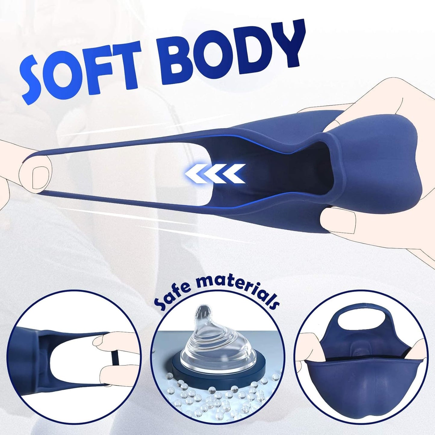 Testicle Cock Ring Penis Trainer Massager with 10 Vibration & Pulsation Modes