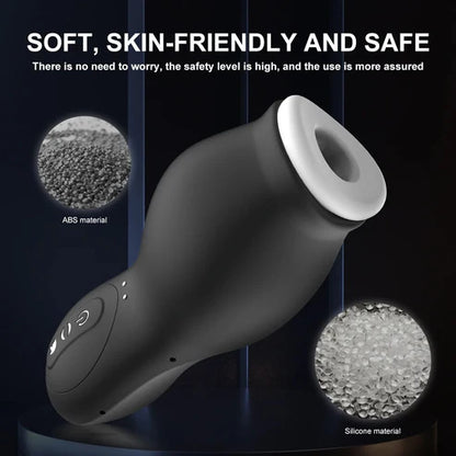 Electric Masturbator Penis Trainer Stroker Blowjob with 7 Vibration & 7 Suction Modes