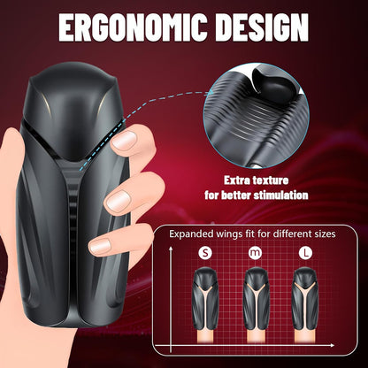Hands Free Penis Trainer Vibrator Glans Stimulator with 10 Vibration Modes