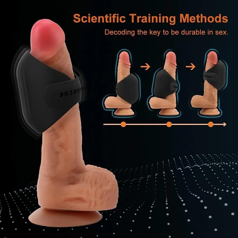 Adjustable Penis Trainer Vibrator Glans massager with 10 Intense Vibration Modes