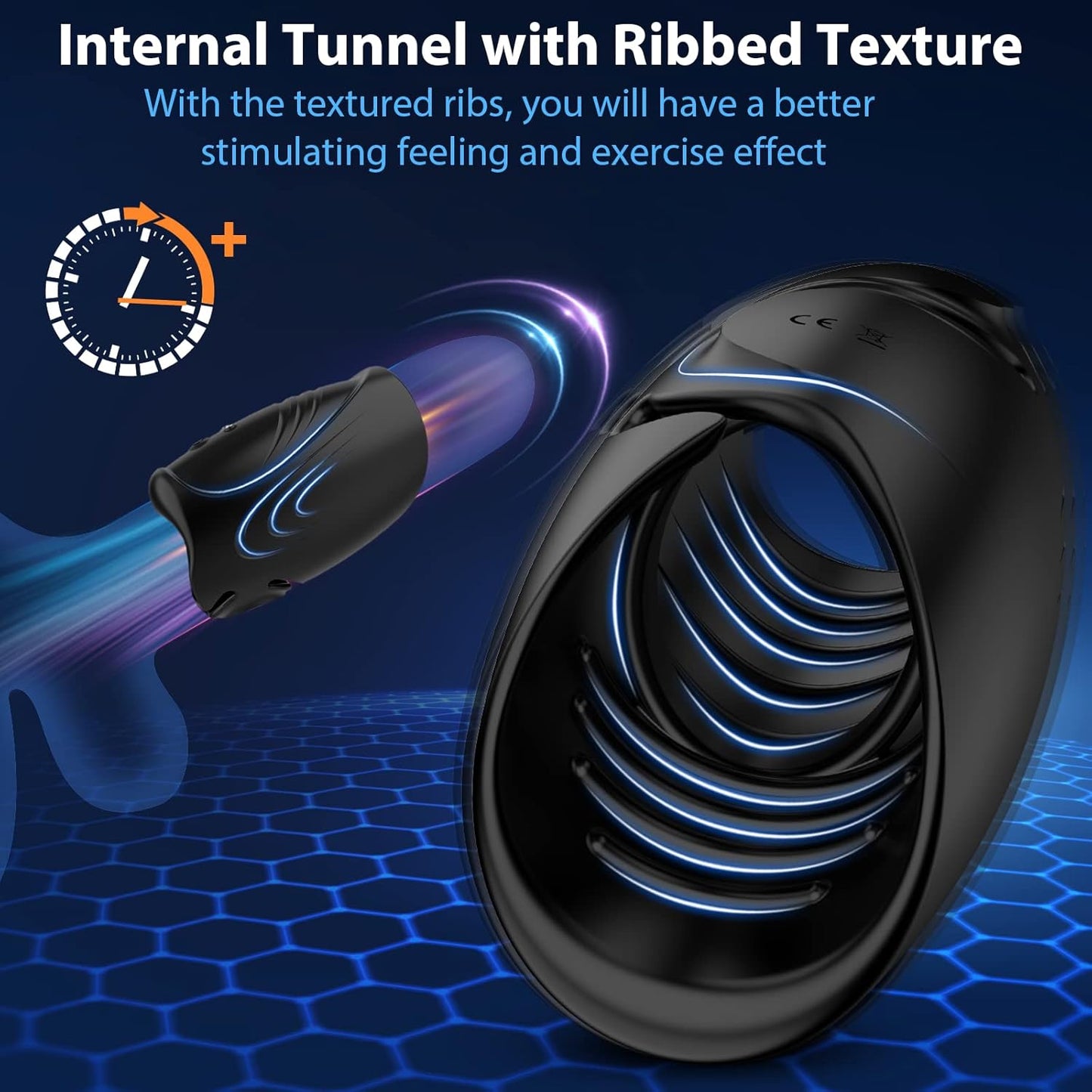3 IN 1 Penis Trainer vibrator Glans Massager Masturbator with 9 Vibration Modes