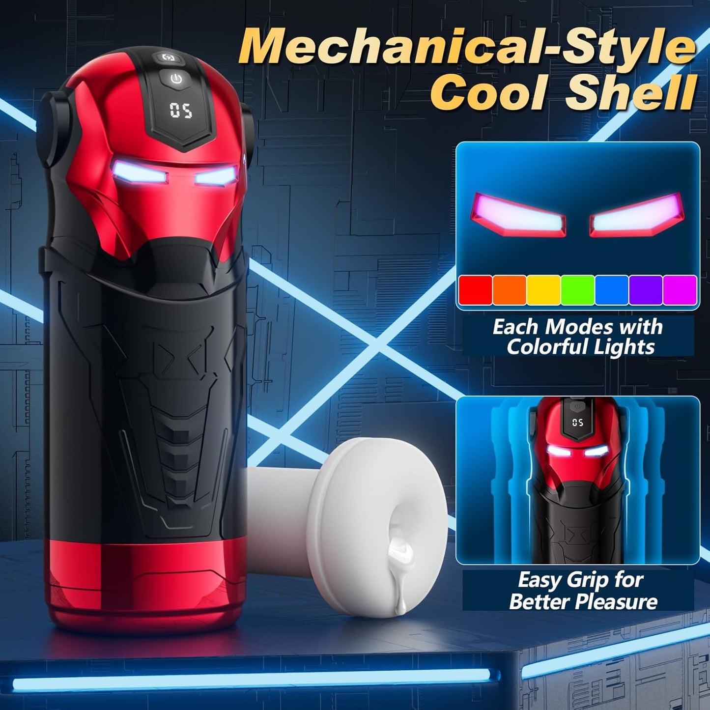Automatic Masturbator Penis Stroker Sex Machine with 5 Swing & Rotation & Vibration Modes
