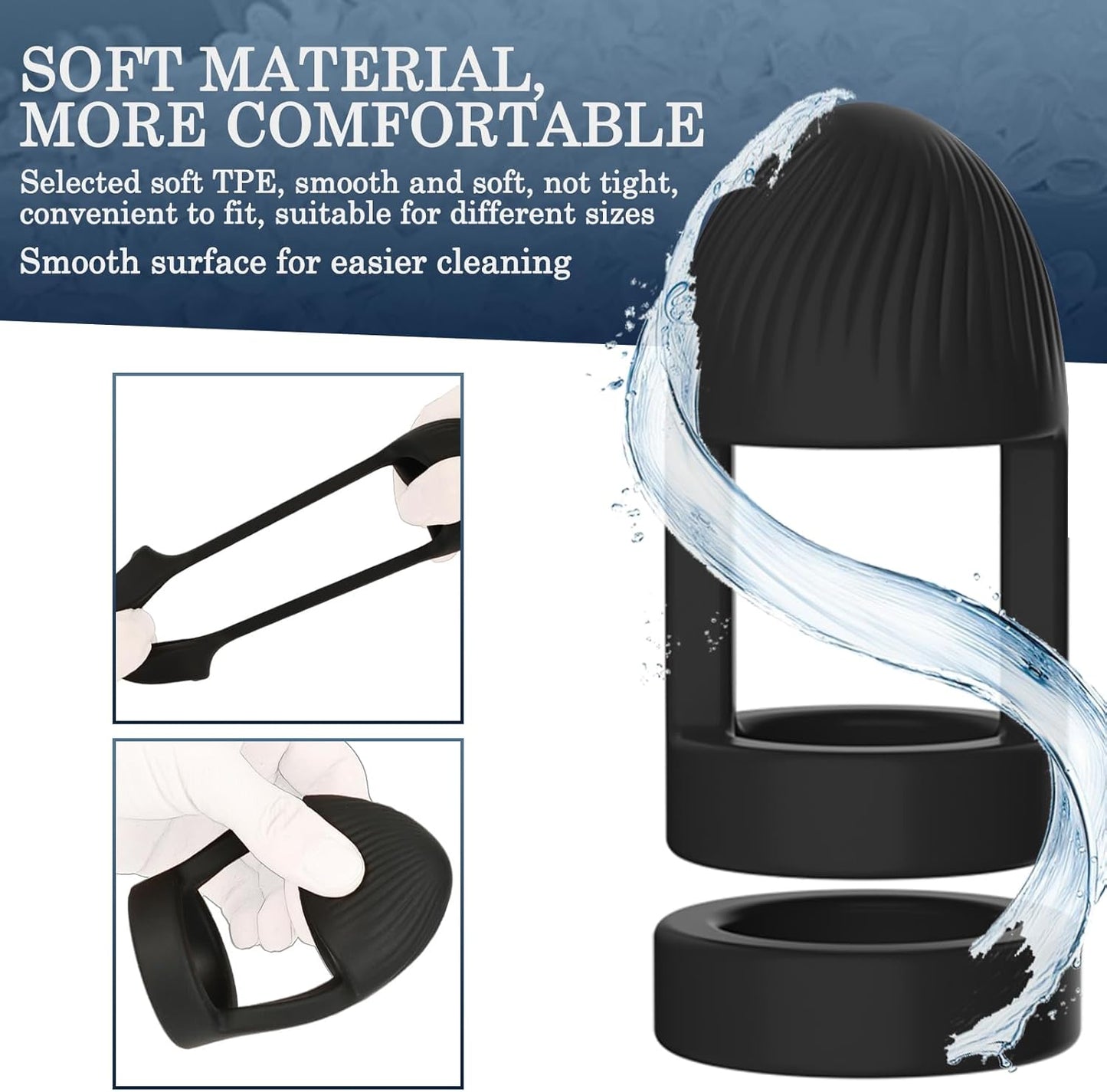 Testicle Vibrator Stimulator Penis Trainer Cock Rings Ball Stretcher