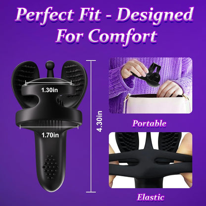 Multizone Stimulation Testicle Stimulator Penis Trainer Cock Ring with 10 Vibration Modes